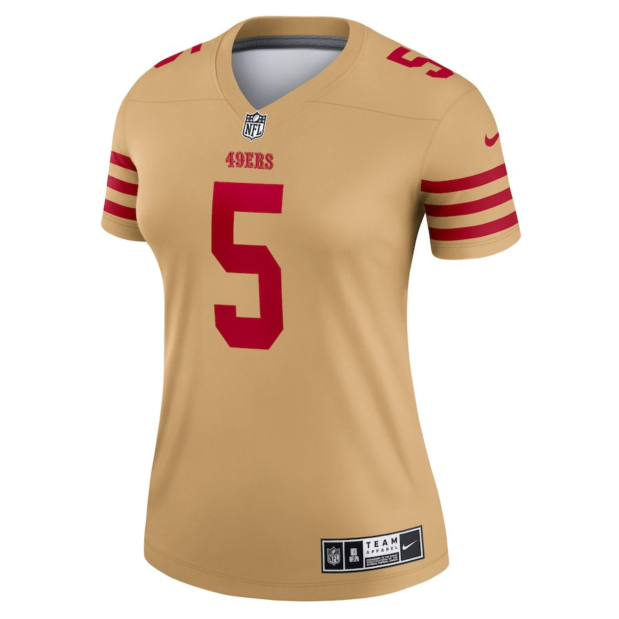 Trey Lance 5 San Francisco 49ers Women Team Inverted Legend Jersey - Gold
