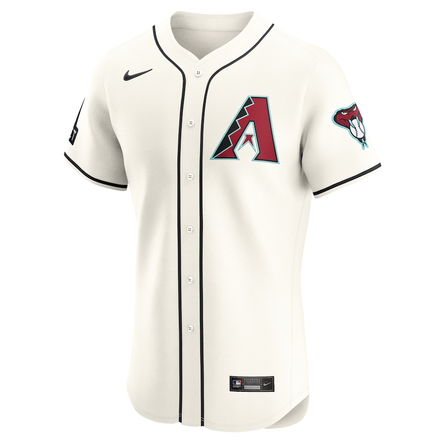 Men's Arizona Diamondbacks White Home Elite Pick-A-Player Retired Roster Patch Jersey