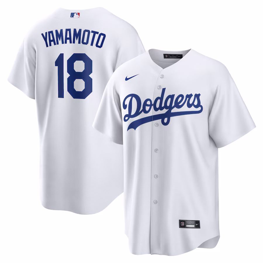 Youth Los Angeles Dodgers Yoshinobu Yamamoto Nike White Home Replica Player Jersey