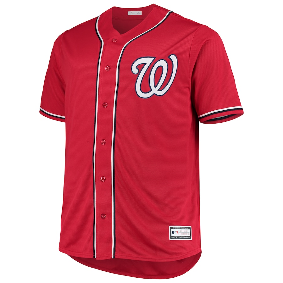 Men's Washington Nationals Red Big & Tall Alternate Replica Team Jersey