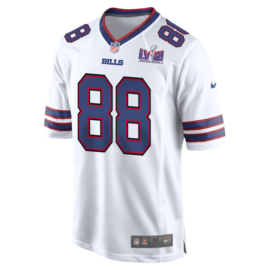 Dawson Knox 88 Signed Buffalo Bills Super Bowl LVIII Game Men Jersey - White