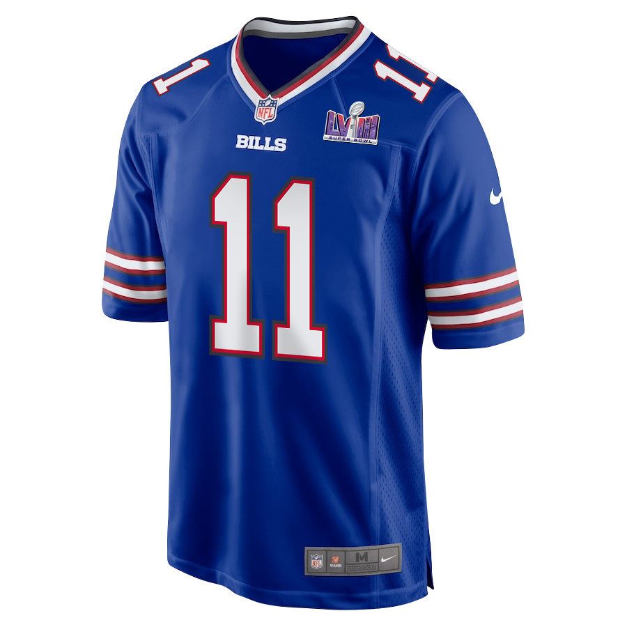Deonte Harty 11 Signed Buffalo Bills Super Bowl LVIII Game Men Jersey - Royal