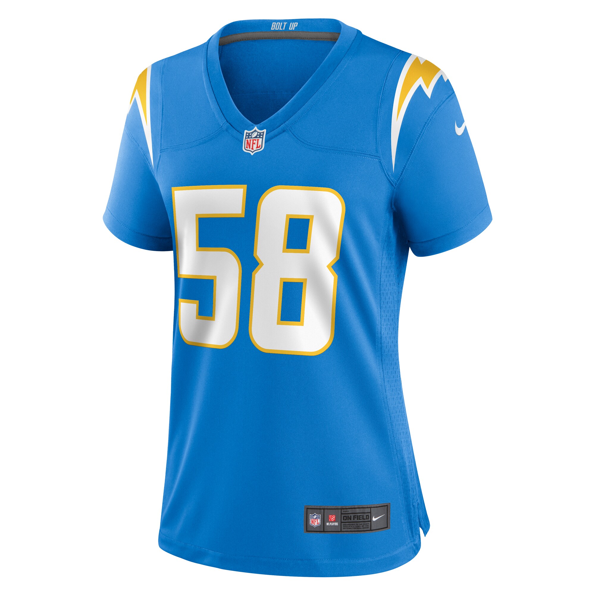 Tae Crowder Los Angeles Chargers Women's Team Game Jersey - Powder Blue