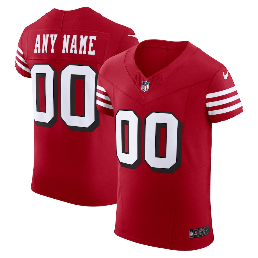 Mens San Francisco 49ers Scarlet Alternate Vapor F.U.S.E. Elite Custom Jersey