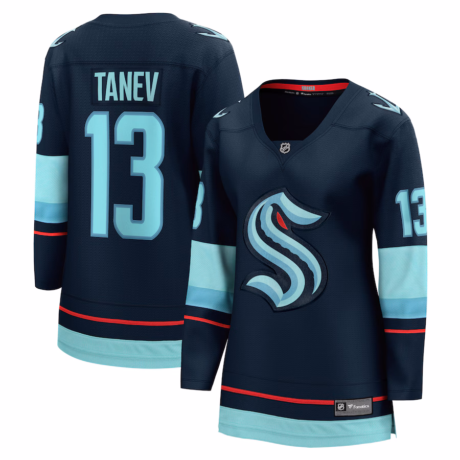 Brandon Tanev Seattle Kraken Fanatics Women's Home Breakaway Player Jersey - Navy
