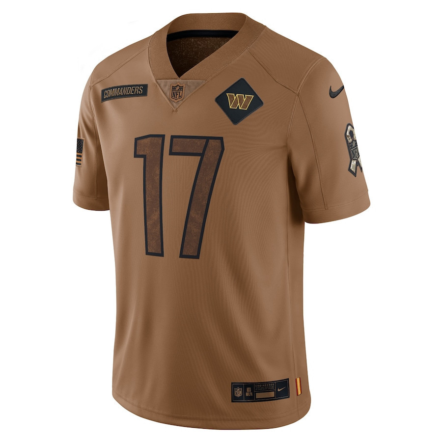 Terry McLaurin 17 Washington Commanders 2023 Salute To Service Men Limited Jersey - Brown