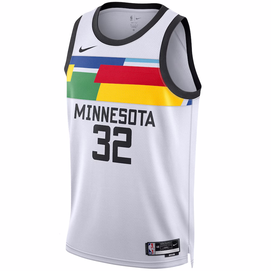 Unisex Minnesota Timberwolves Karl-Anthony Towns Nike White 2022/23 Swingman Jersey - City Edition