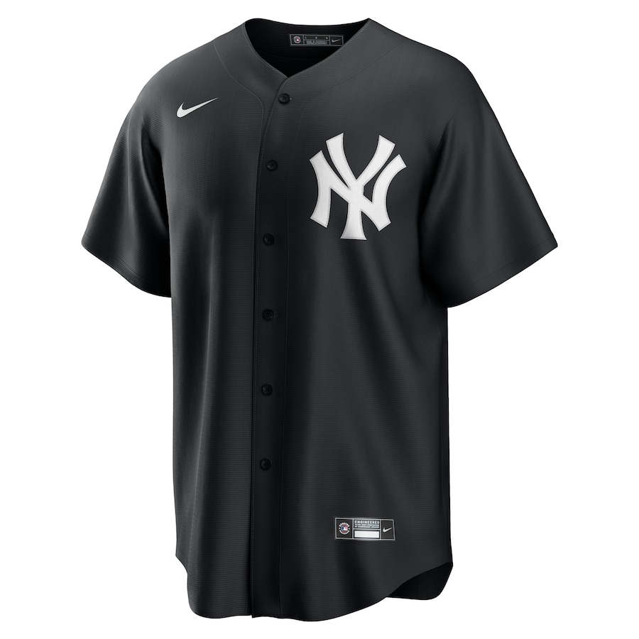 Men's New York Yankees Derek Jeter Black Official Replica Player Jersey