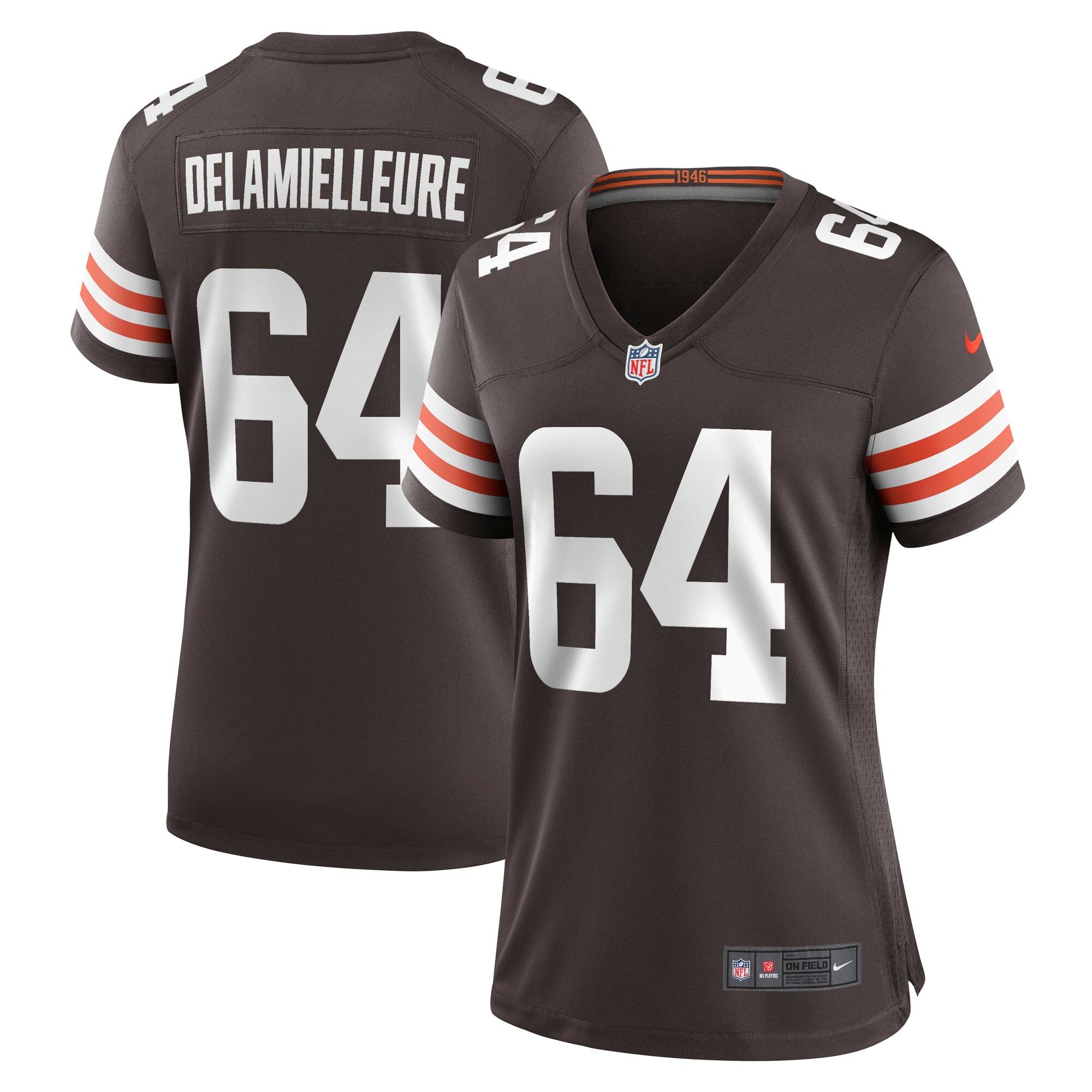 Joe DeLamielleure Cleveland Browns Women's Game Retired Player Jersey - Brown