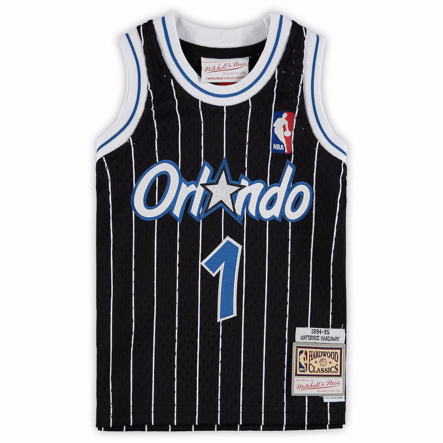 Infant Orlando Magic Penny Hardaway Mitchell & Ness Black 1994/95 Hardwood Classics Retired Player Jersey
