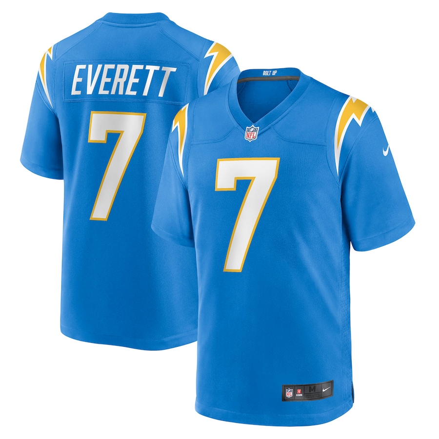 Mens Los Angeles Chargers Gerald Everett Powder Blue Player Game Jersey