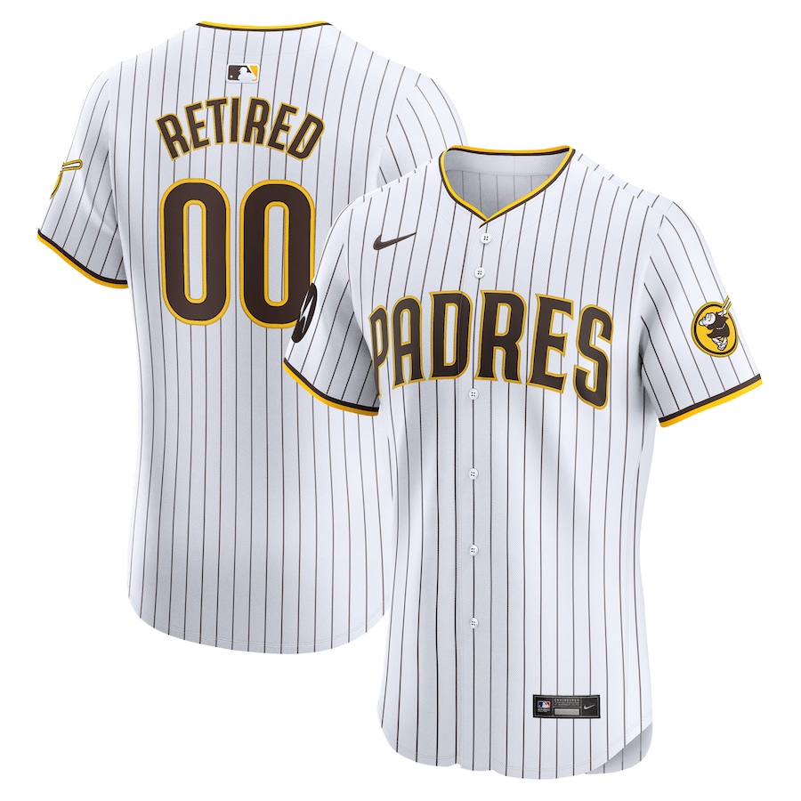 Men's San Diego Padres White Home Elite Pick-A-Player Retired Roster Patch Jersey