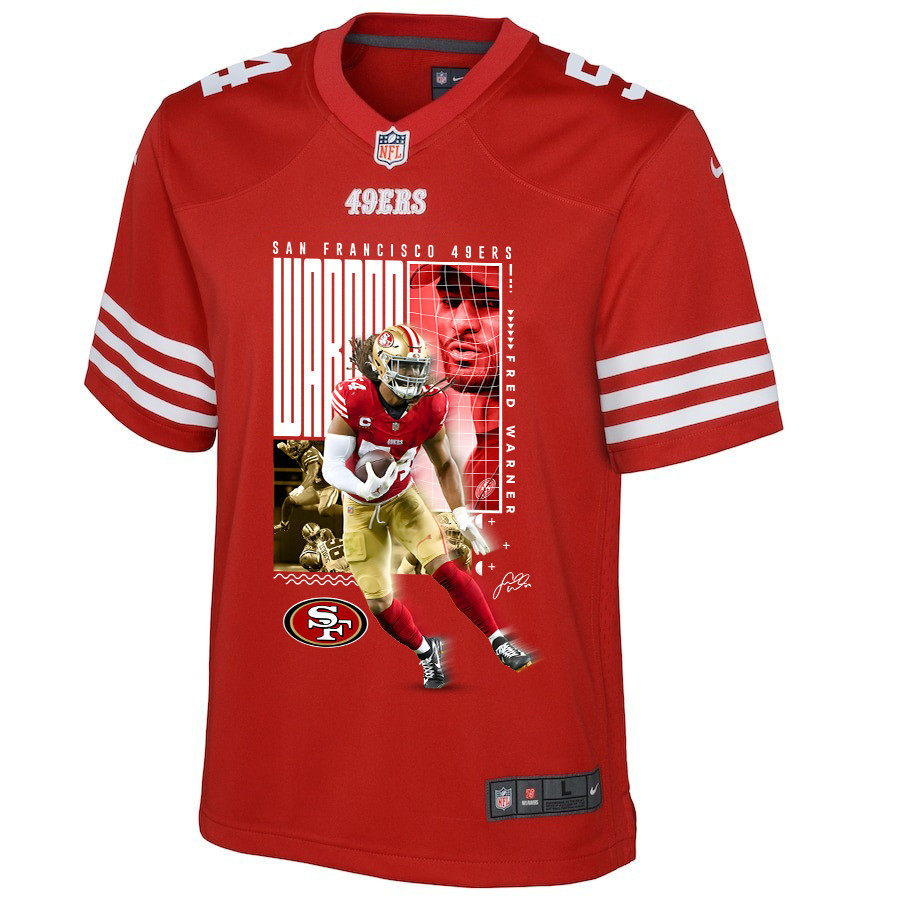 Fred Warner 54 San Francisco 49ers All-Pro Fred Game YOUTH Jersey - Scarlet