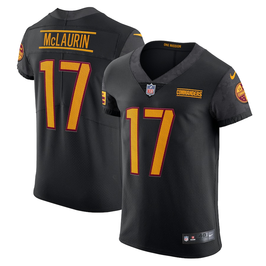 Mens Washington Commanders Terry McLaurin Black Alternate Vapor Elite Jersey