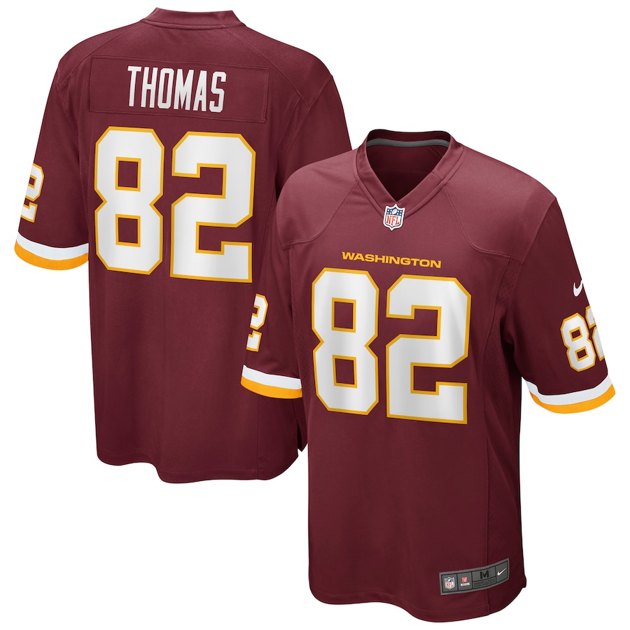 Mens Logan Thomas Washington Football Team Burgundy Game Player Jersey