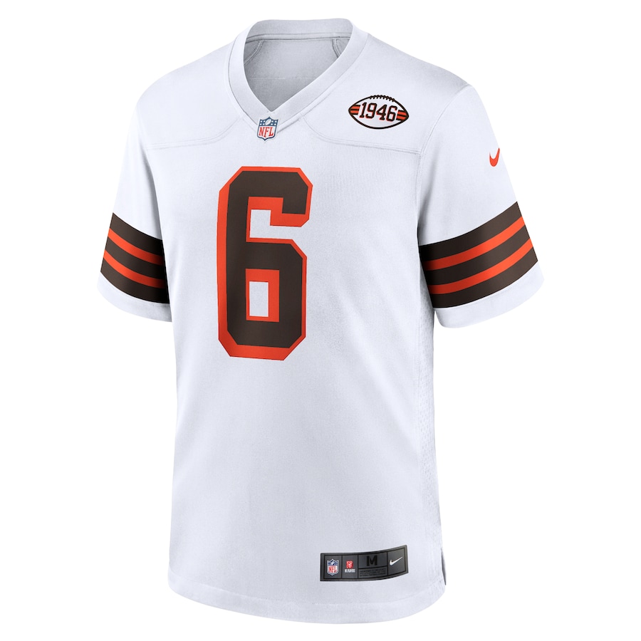 Mens Cleveland Browns Baker Mayfield White 1946 Collection Alternate Game Jersey