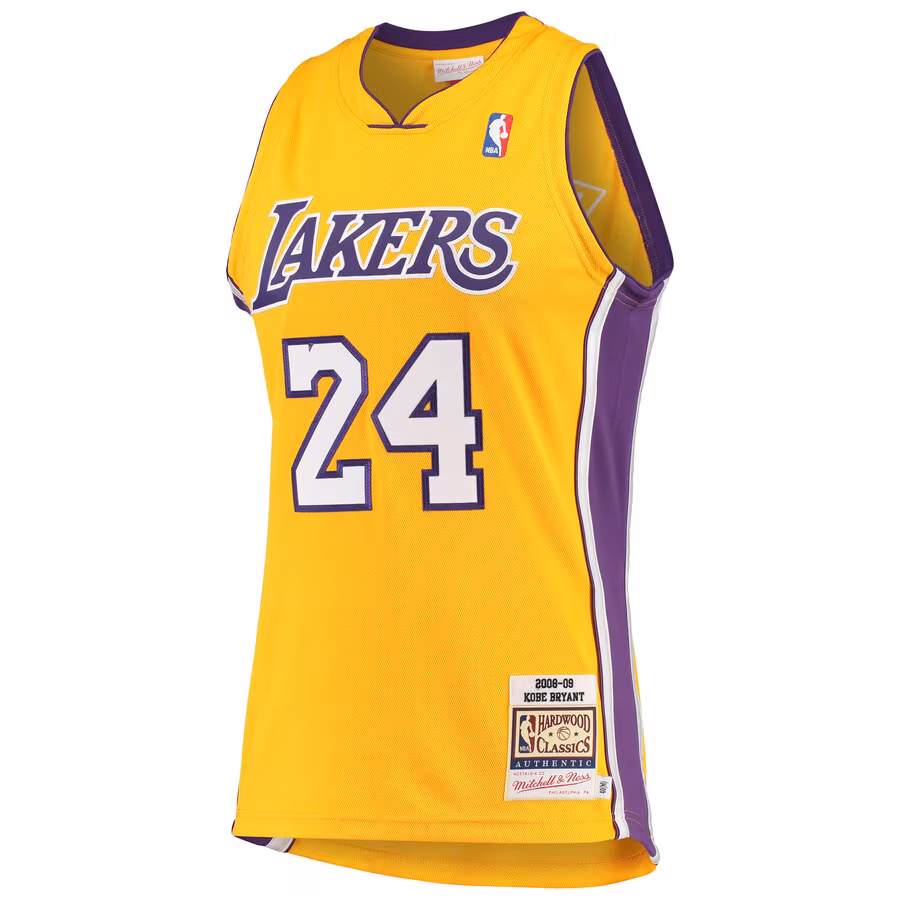 Kobe Bryant Hardwood Classics 2008-09 Authentic Jersey By Mitchell & Ness - Gold - Mens