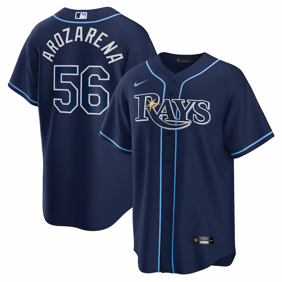 Youth Tampa Bay Rays Randy Arozarena Nike Navy Alternate Replica Player Jersey