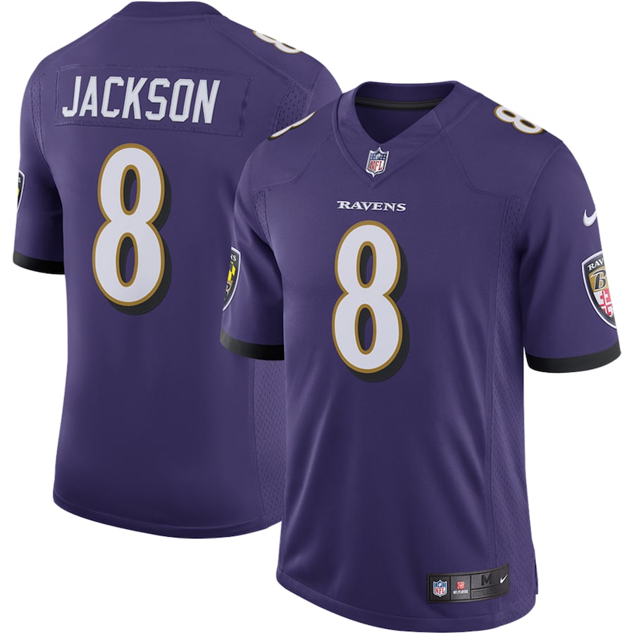 Mens Baltimore Ravens Lamar Jackson Purple Speed Machine Limited Jersey