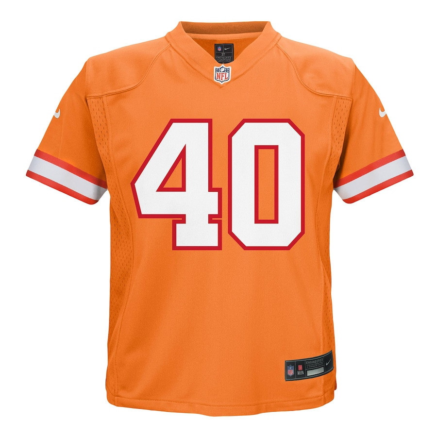 Mike Alstott 40 Tampa Bay Buccaneers Retired YOUTH Game Jersey - Orange