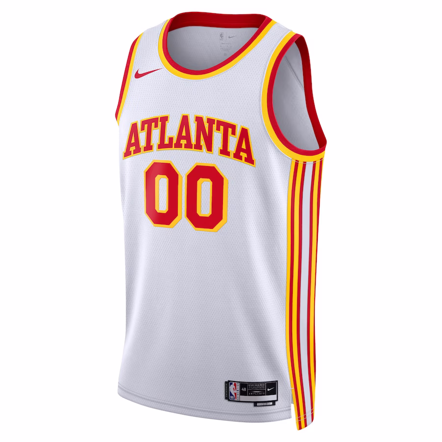 Unisex Atlanta Hawks Nike White Swingman Custom Jersey - Association Edition