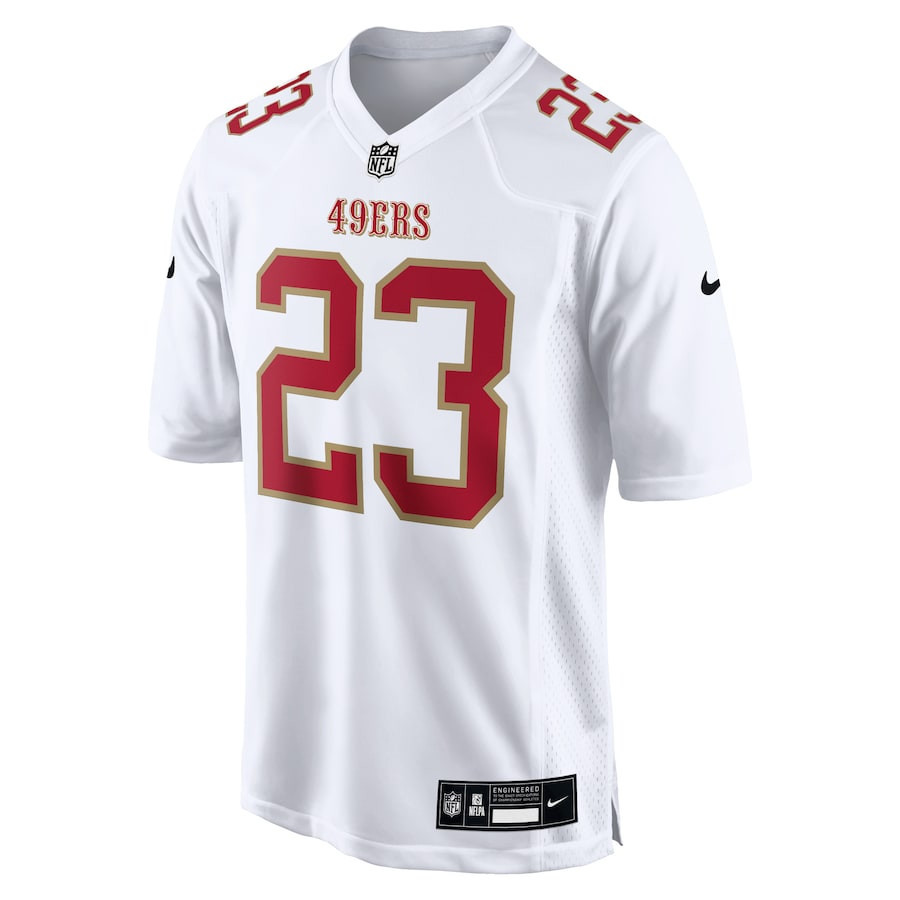 Christian McCaffrey 23 San Francisco 49ers Fashion Game Men Jersey - Tundra White
