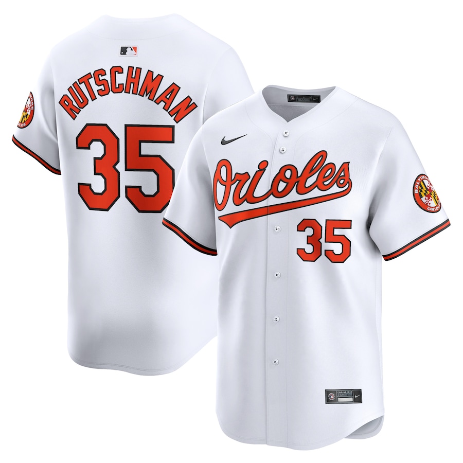Men's Baltimore Orioles Adley Rutschman White Home Limited Player Jersey