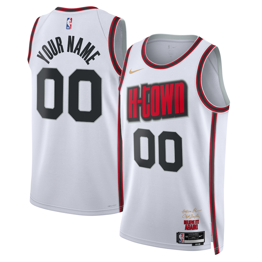 Houston Rockets Nike Unisex 2024/25 Custom Swingman Jersey - City Edition - White
