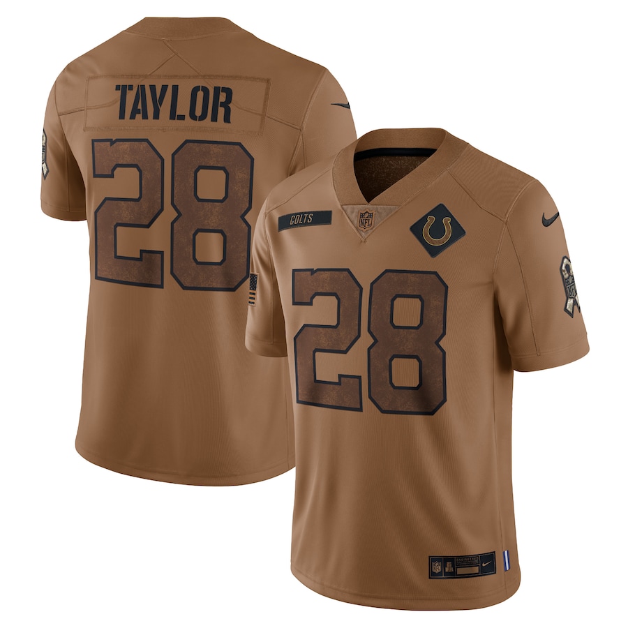 Mens Indianapolis Colts Jonathan Taylor Brown 2023 Salute To Service Limited Jersey