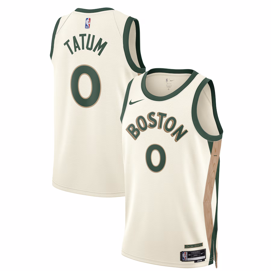 Unisex Boston Celtics Jayson Tatum Nike White 2023/24 Swingman Jersey - City Edition