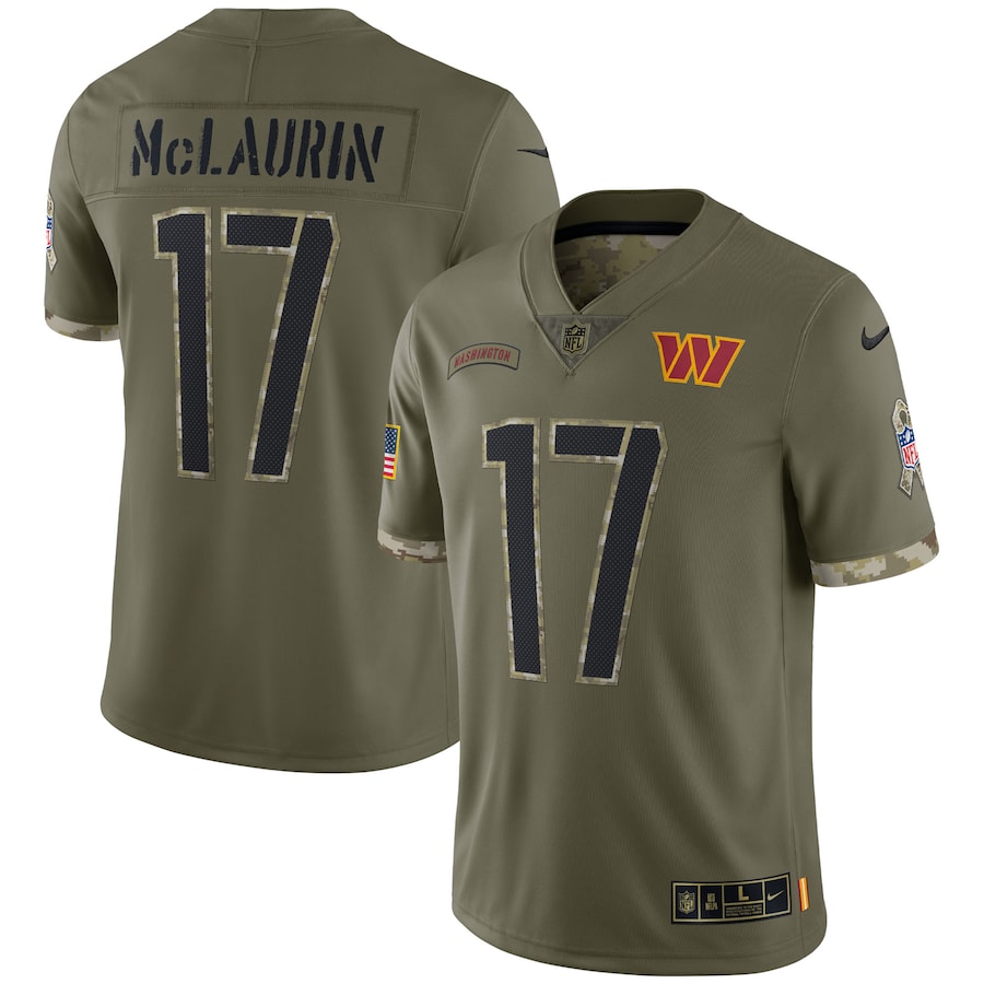 Mens Washington Commanders Olive 2022 Salute To Service Limited Jersey