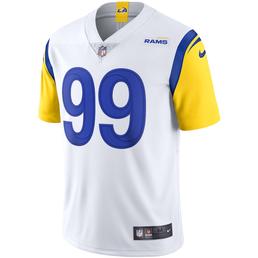 Mens Los Angeles Rams Aaron Donald White Alternate Vapor Limited Jersey