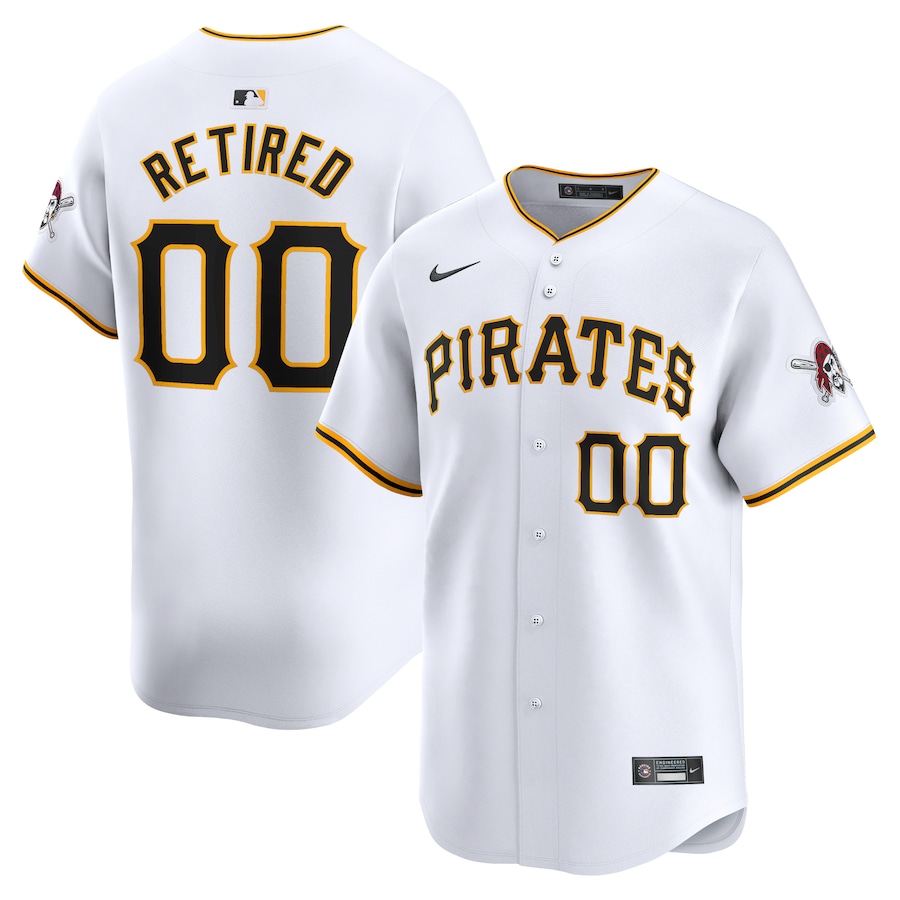 Men's Pittsburgh Pirates White Home Limited Pick-A-Player Retired Roster Jersey