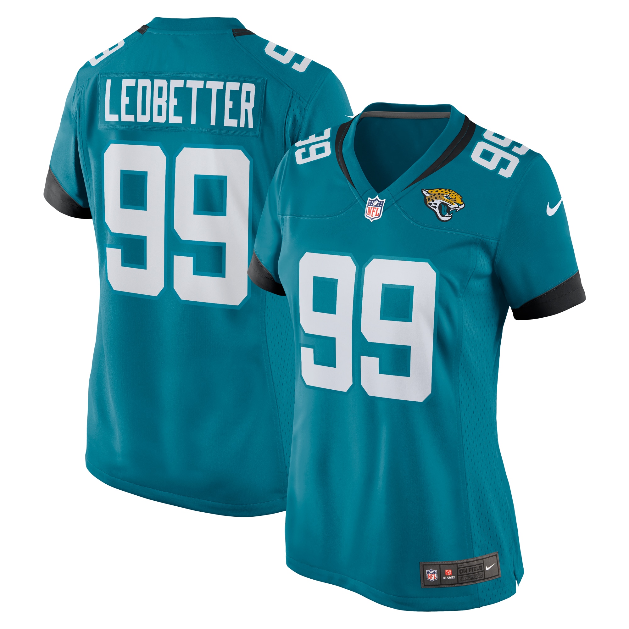 Jeremiah Ledbetter Jacksonville Jaguars Women's Home Game Player Jersey - Teal