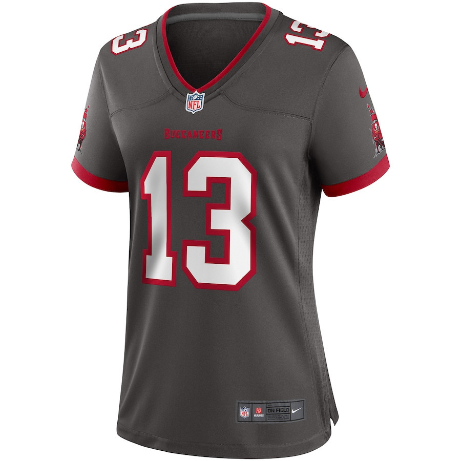 Mike Evans 13 Tampa Bay Buccaneers Women Alternate Game Jersey - Pewter