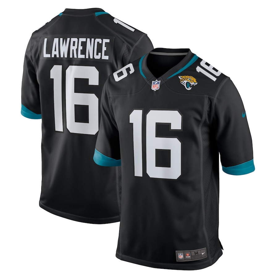 Mens Jacksonville Jaguars Trevor Lawrence Black Alternate Player Game Jersey