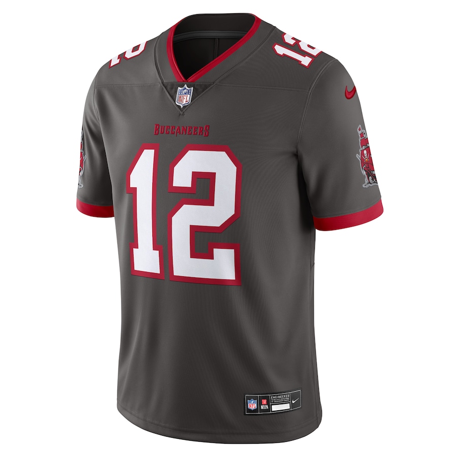 Mens Tampa Bay Buccaneers Tom Brady Pewter Alternate Vapor Untouchable Limited Jersey