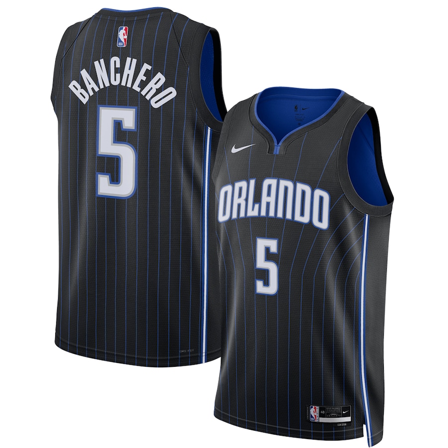 Unisex Orlando Magic Paolo Banchero Black 2022 NBA Draft First Round Pick Jersey