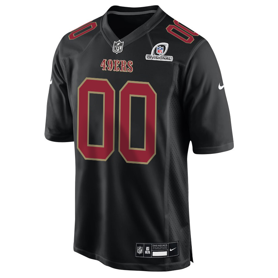 San Francisco 49ers 2024 Divisional Patch Fashion Game Men Custom Jersey - Carbon Black