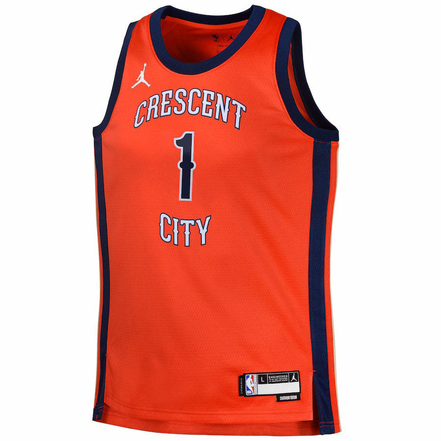 Swingman Jersey New Orleans Pelicans Zion Williamson Jordan Brand Red Statement