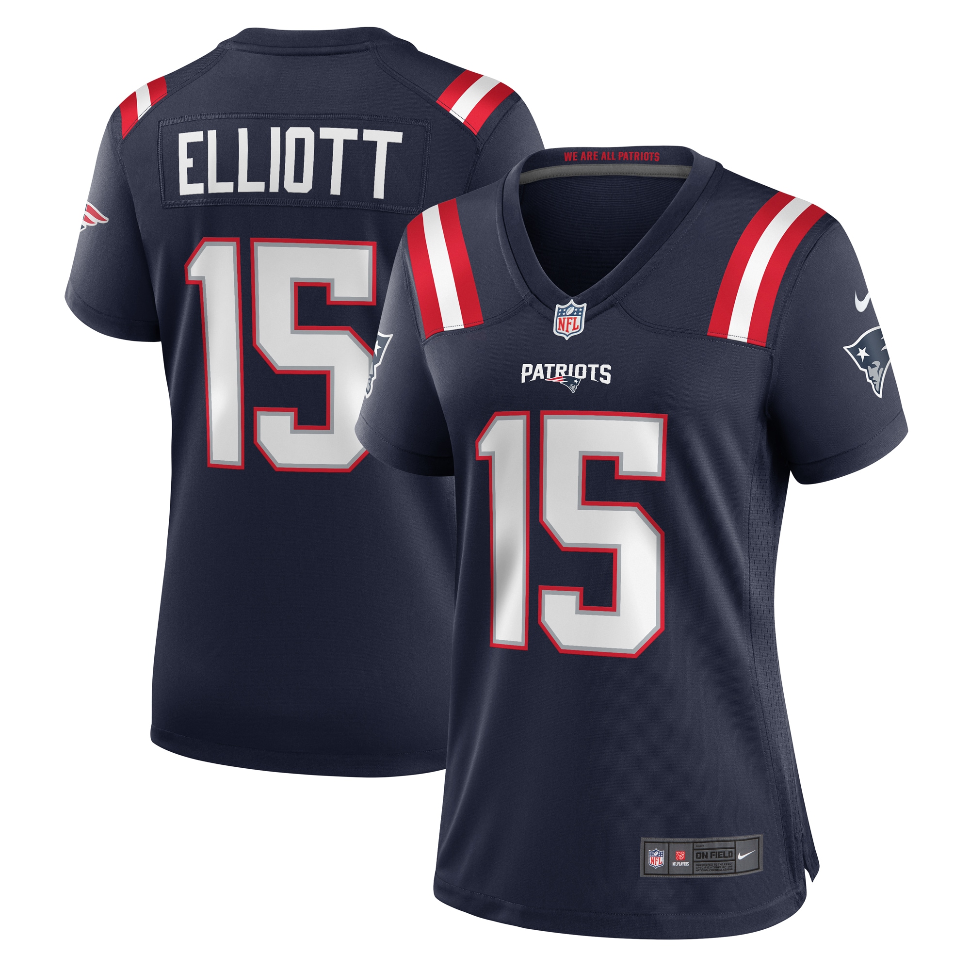 Ezekiel Elliott New England Patriots Women's Game Player Jersey - Navy