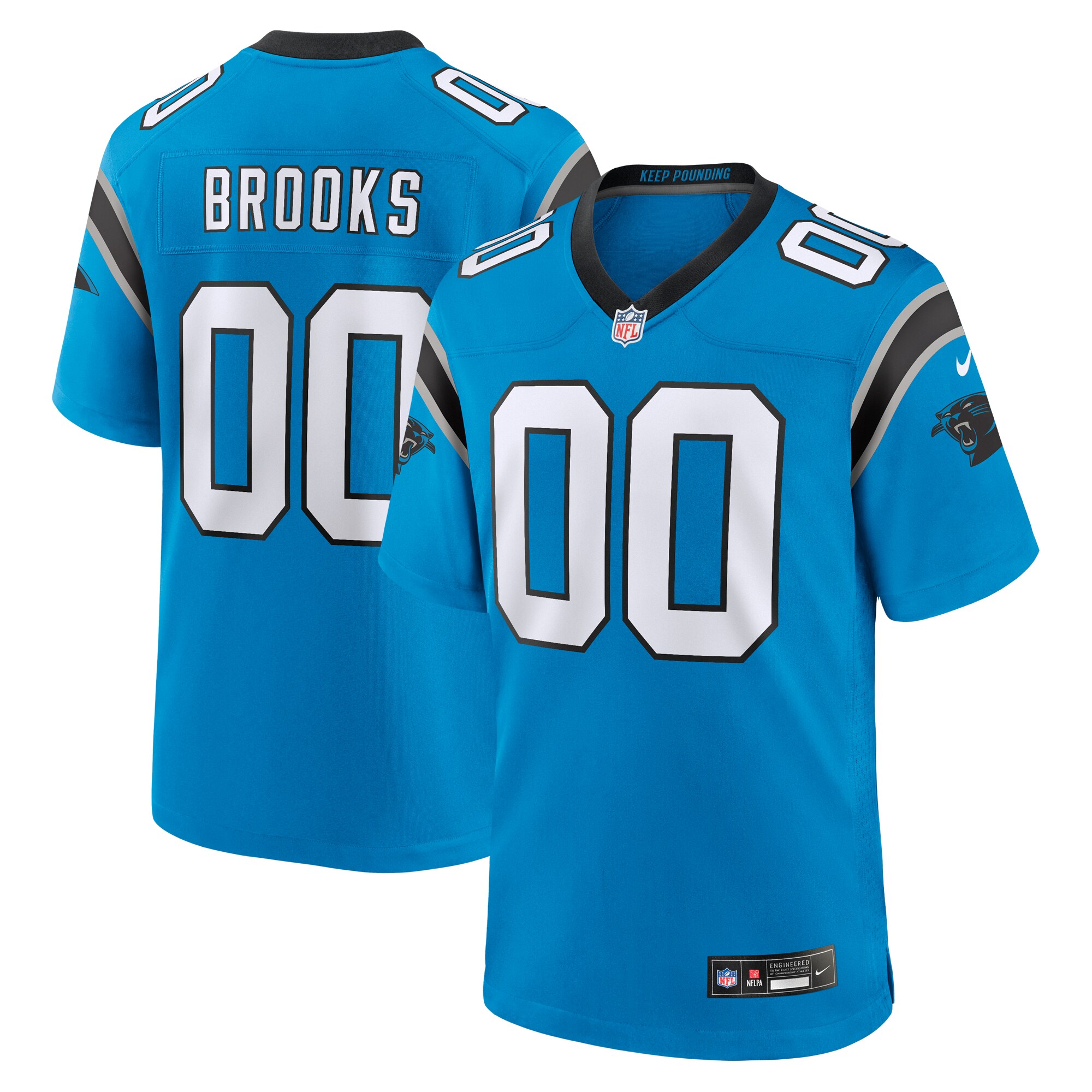 Jonathon Brooks Carolina Panthers 2024 NFL Draft Alternate Game Player Jersey - Blue