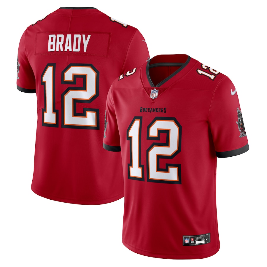 Mens Tampa Bay Buccaneers Tom Brady Red Vapor Untouchable Limited Jersey