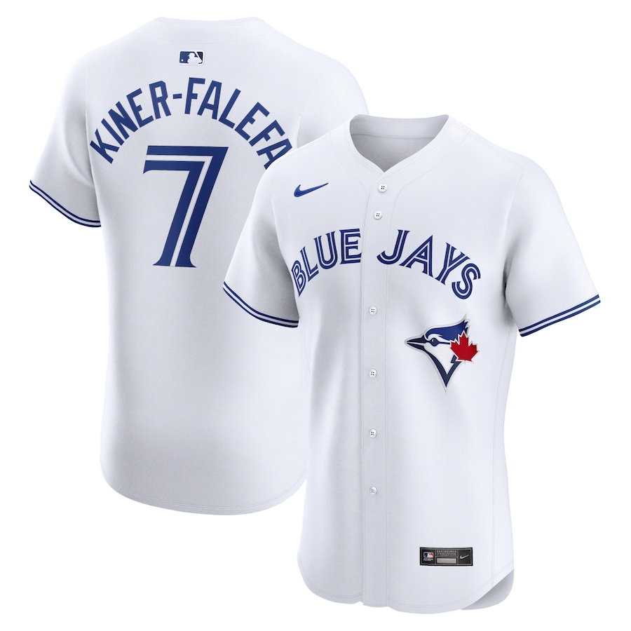 Men's Toronto Blue Jays Isiah Kiner-Falefa White Home Elite Player Jersey