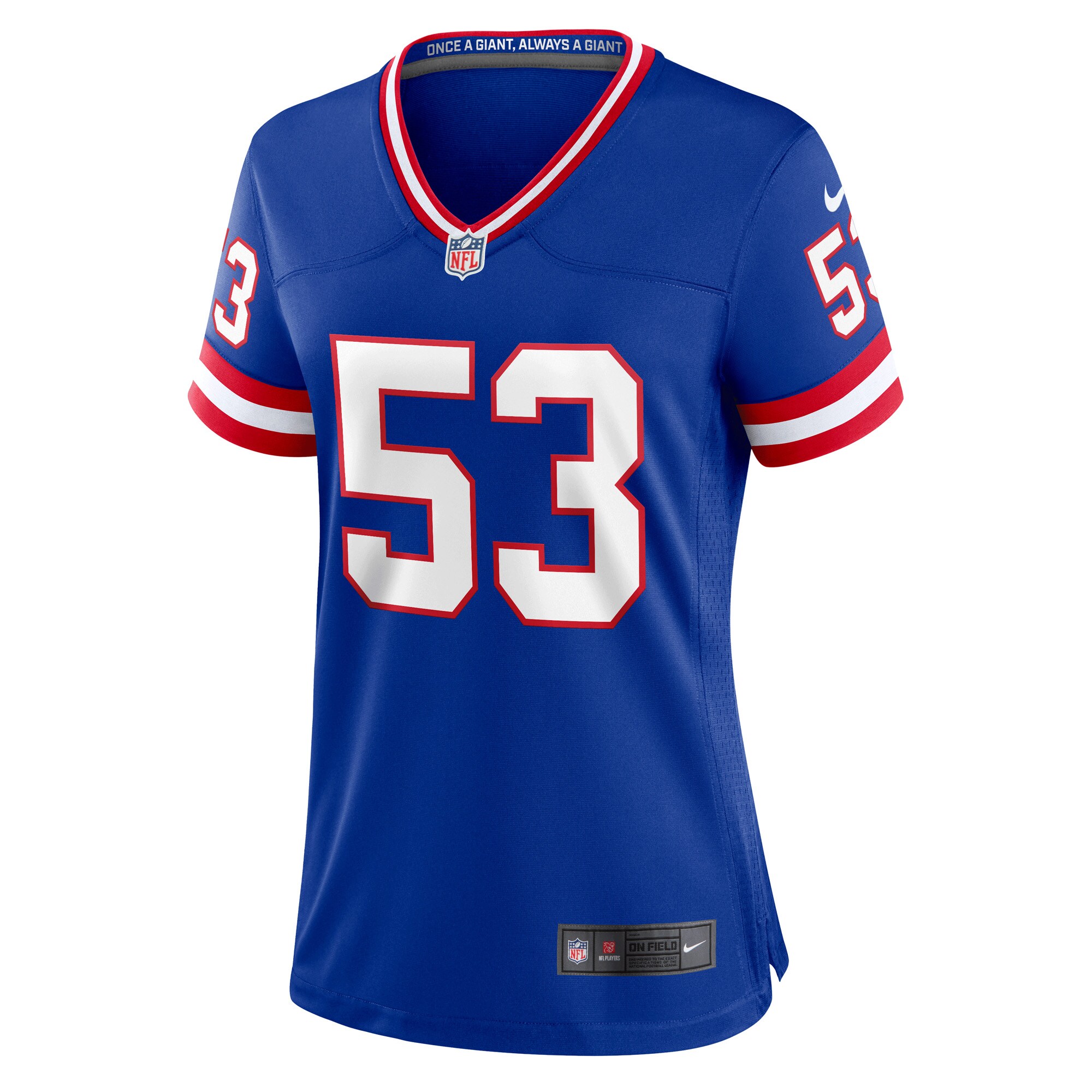 Harry Carson New York Giants Women's Classic Retired Player Game Jersey - Royal