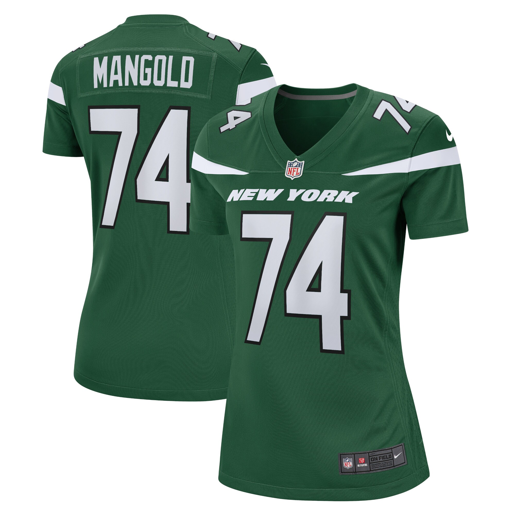 Nick Mangold New York Jets Women's Retired Player Jersey - Gotham Green