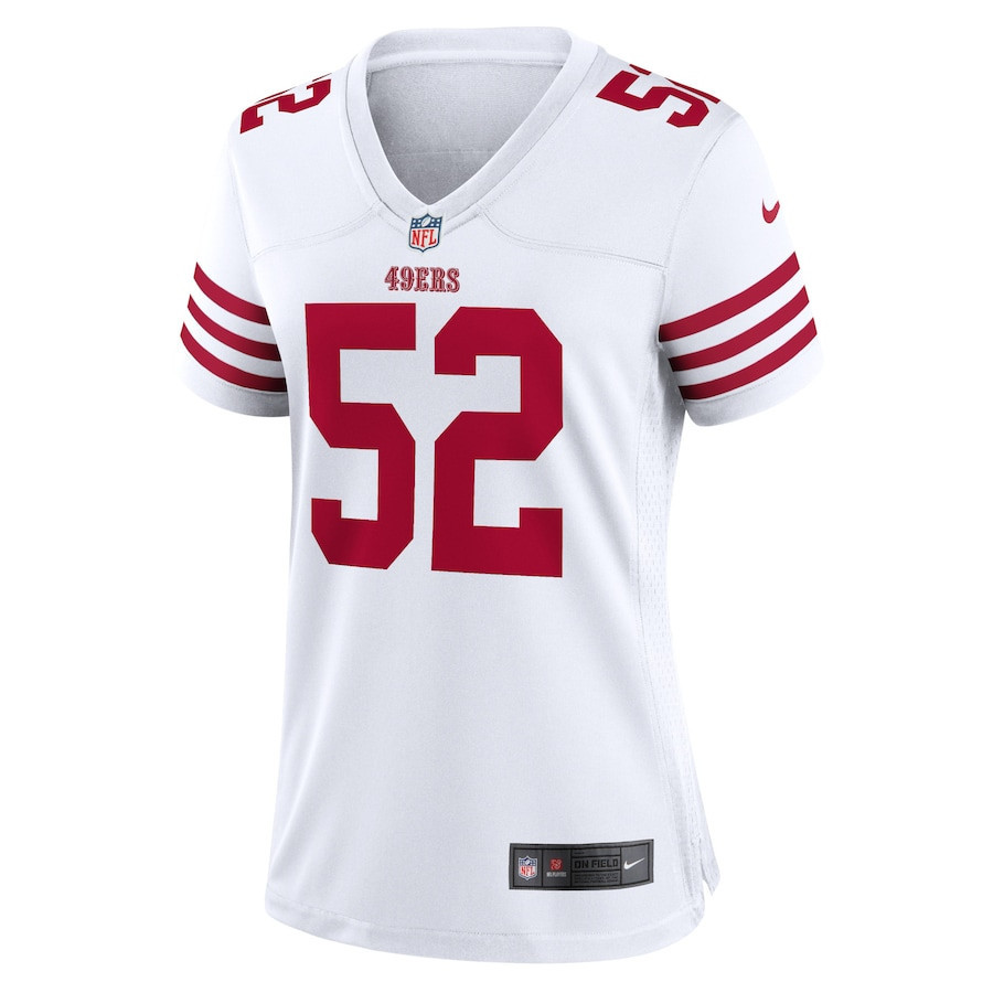 Patrick Willis 52 San Francisco 49ers Women Retired Game Jersey - White