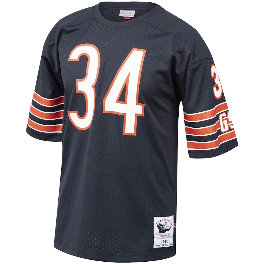 Mens Chicago Bears 1985 Walter Payton Navy Authentic Throwback Retired Player Jersey