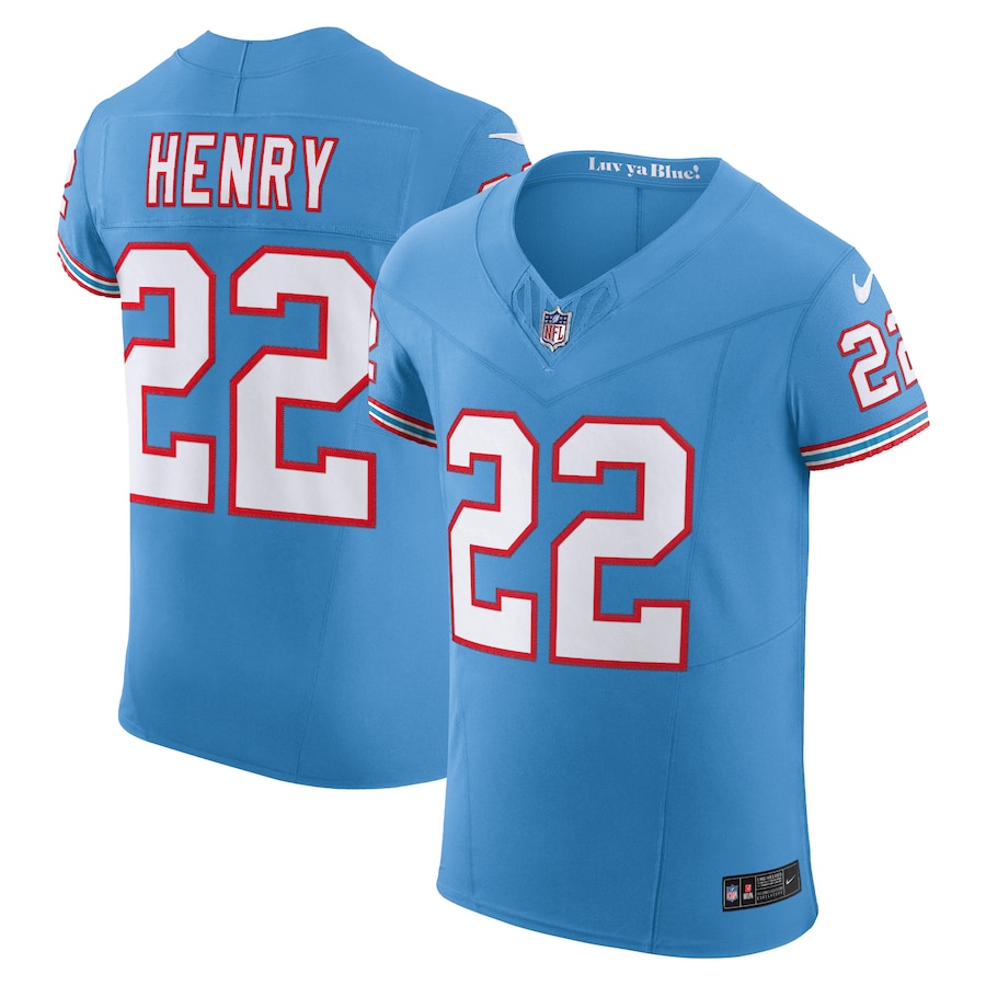 Mens Tennessee Titans Derrick Henry Light Blue Oilers Throwback Vapor F.U.S.E. Elite Jersey