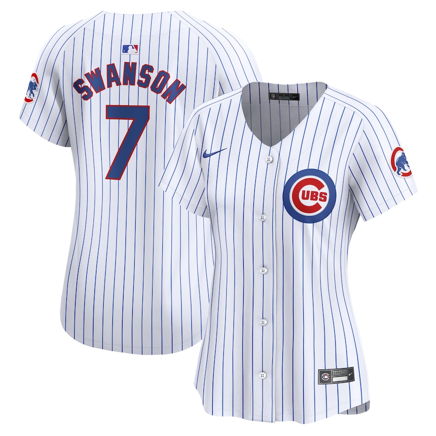 Youth Chicago Cubs Dansby Swanson Nike White Home Limited Player Jersey